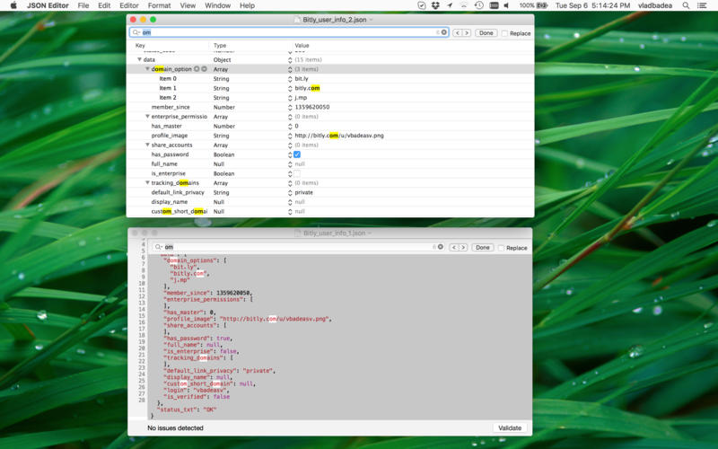 json editor tool for mac